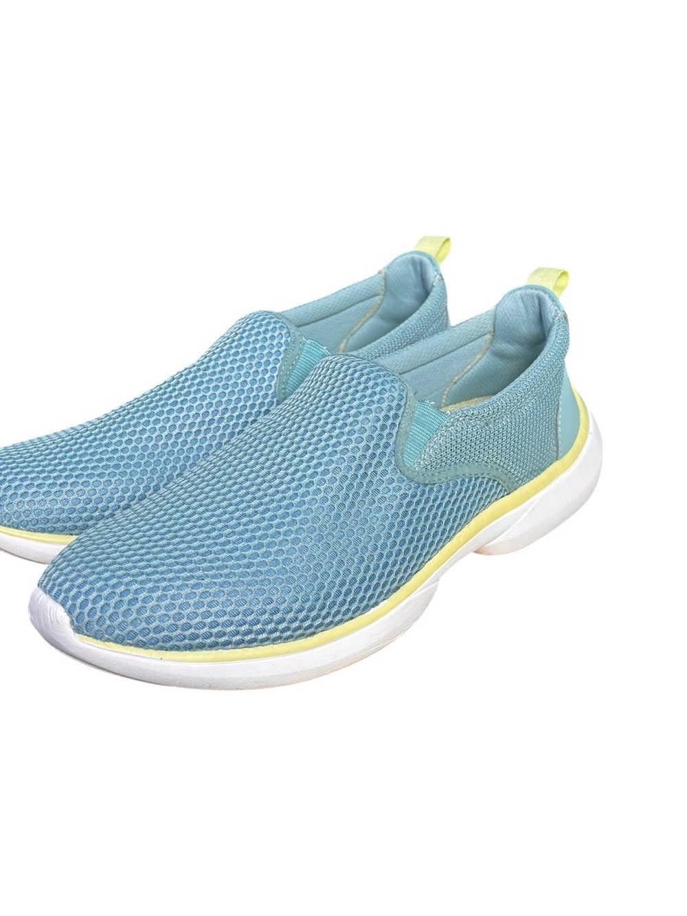 Vionic Vortex Zeta Active Slip-On Sneakers Light Blue/Yellow Women’s Size 9